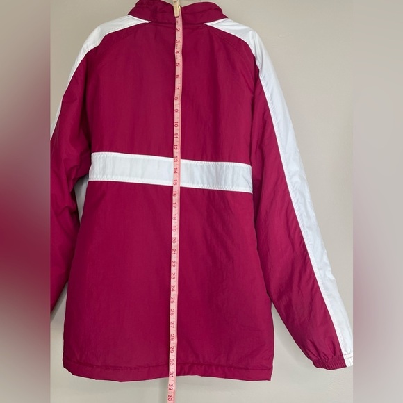 Arkansas Razorbacks NCAA Red White Nylon Quilted Jacket Size Medium - Picture 7 of 7